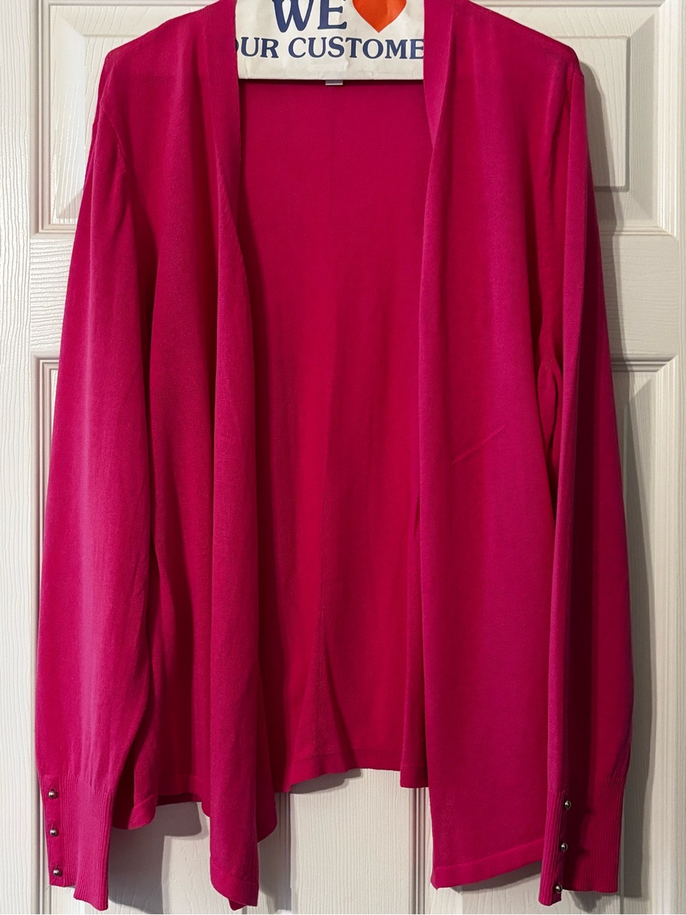 Chico's Fuchsia Open-Front Cardigan LIKE NEW